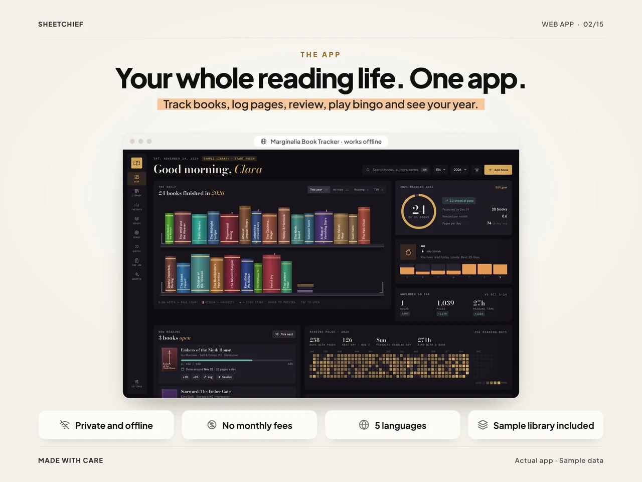 App overview: Book Tracker App and Digital Reading Journal with TBR Jar and Book Bingo