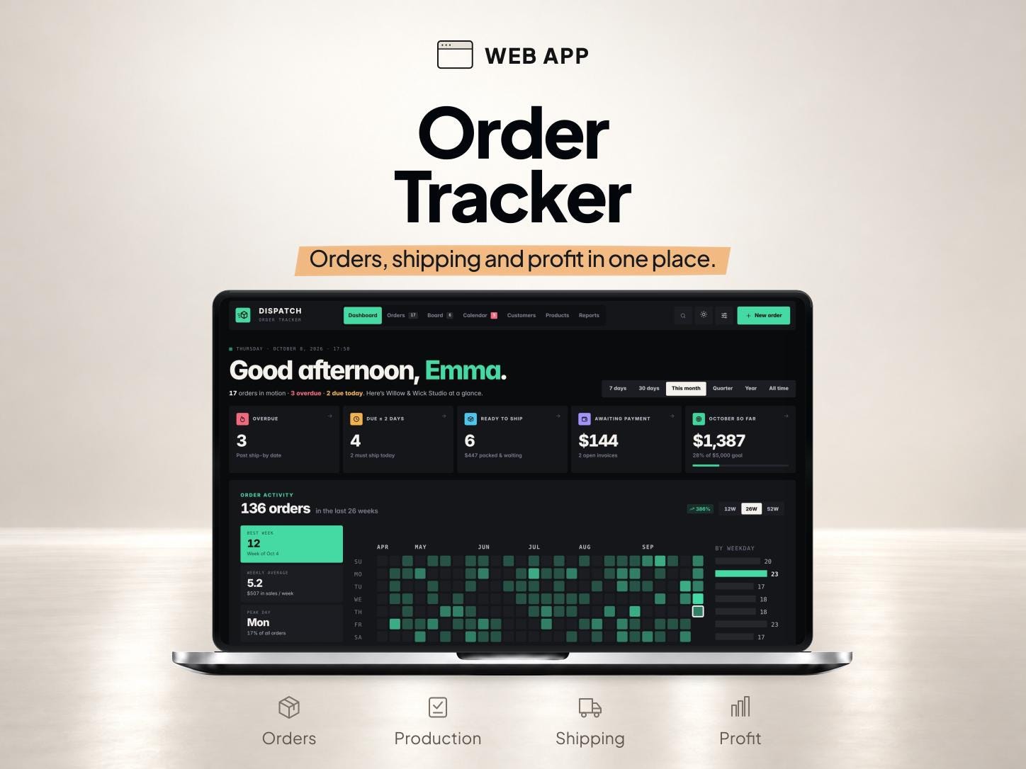 Small Business Order Tracker App for Etsy Sellers with Sales and Shipping Logs — SheetChief product preview